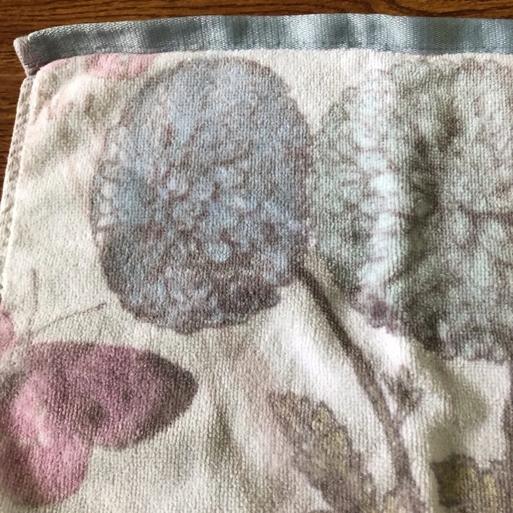 floral butterfly hand towel
